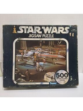 Vintage 1977 Kenner 40150 Star Wars X-wing Fighters Hangar 500 Piece Puzzle